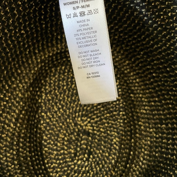 New Boho festival hat 22” small medium sparkle tweed metallic - Picture 6 of 7